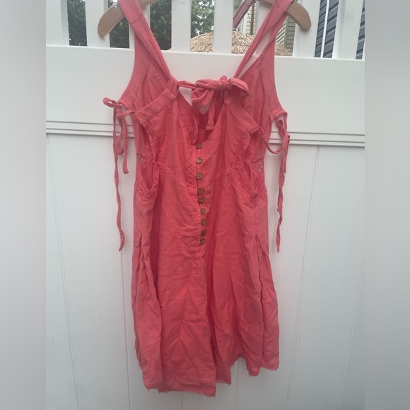 NWT Free People Vivi Mini Dress in Sugar Coral, Size Large - Picture 11 of 12